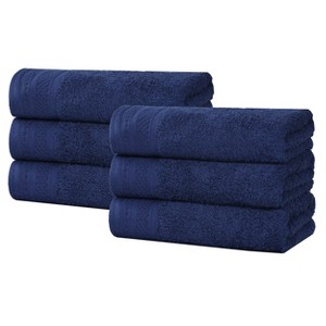 Honeycomb Waffle Border Cotton Medium Weight Towel Set by Blue Nile Mills - 1 of 4