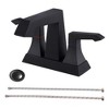 Stylish and Functional: Brushed Nickel 2-Handle Centerset Faucet (4-Inch) with Pop-Up Drain - 3 of 4