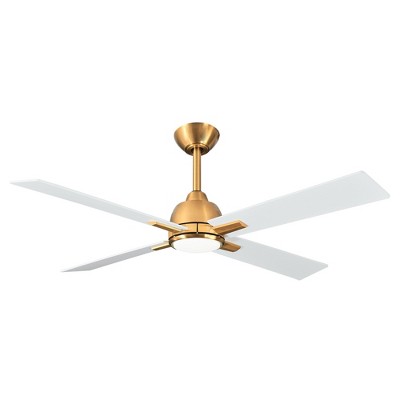 Parrot Uncle 48" Modern Gold Indoor Integrated LED Ceiling Fan