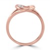 Pompeii3 1/5ct Diamond Knot Solitaire Round Brilliant Cut Ring 14K Rose Gold - 2 of 4