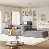 Oversized L-Shape Sectional Sofa,Chenille Sectional Sofa with Anti-Wrinkle Fabric,Polyester Modular Sofa for Modern Living Room-Cuddlewood - 3 of 4