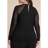 ELOQUII Embellished Top With Sheer Sleeves - 3 of 4