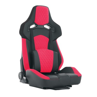 Dolonm Universal PVC Bucket Racing Seat with PU Leather, Adjustable Reclinable Sport Simulator Chair for Gaming
