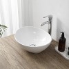 JONATHAN Y Cascade 16 in. W x 13.5 in. D Modern Minimalist Oval Ceramic Bathroom Vessel Sink - 2 of 4