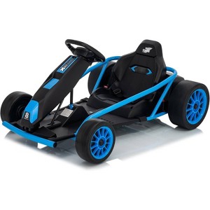 24V Kids Go Kart, 2×300W Motors, 8.1MPH Drift Racing Car w/ 9Ah Battery, Music, Horn & Seatbelt for Ages 8–12 - 1 of 4