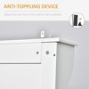 HDZNVF 3-In-1 Entryway Hall Tree with Storage Bench, Coat Rack with Four Hooks and Shoe Storage, White - 4 of 4