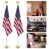Yescom 2 Pack 8 Ft Sectional Flag Pole Kit Gold Eagle Finial 3x5 Ft  US Flag Indoor Silver - 2 of 4