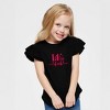 The Juniper Shop 14th Feb Stars Puff Print Toddler Flutter Sleeve Tee - 2 of 3