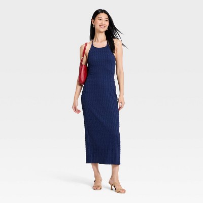 Женские платья A New Day Women's Textured Knit Maxi Bodycon Dress - A New Day™ Red XL — фото 2
