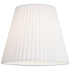 Springcrest Collection Hardback Knife Pleated Empire Lamp Shade White Large 10" Top x 17" Bottom x 14.75" Slant Spider with Harp and Finial Fitting - 3 of 4