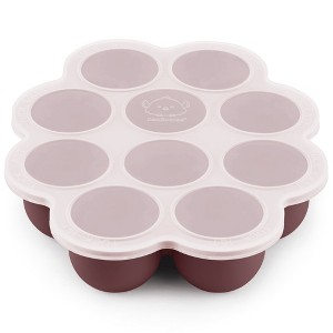 Prep Silicone Baby Food Freezer Tray with Clip-on Lid, 2oz x 10 Silicone Freezer Molds, BPA-Free Baby Food Storage - 1 of 4
