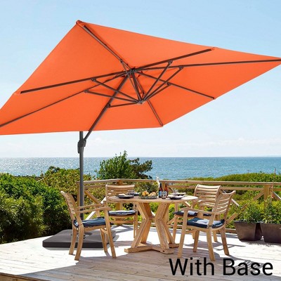 11.5x9ft Cantilever Patio Umbrella with 270g Fade-Resistant Fabric,