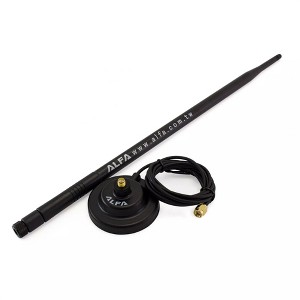 Alfa 9dBi SMA High-Gain OMNI-Directional Wifi Antenna with Magnetic Base for Alfa Network Adapters - 1 of 4