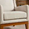 Okak Modern Accent Chair with Comfy Upholstery 1pc Solid Wood Stylish High Back Single Sofa for Living Room Bedroom Reading Room - 3 of 4