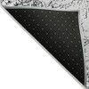 Black White And Gray Abstract Washable Indoor Outdoor Area Rug - 4 of 4