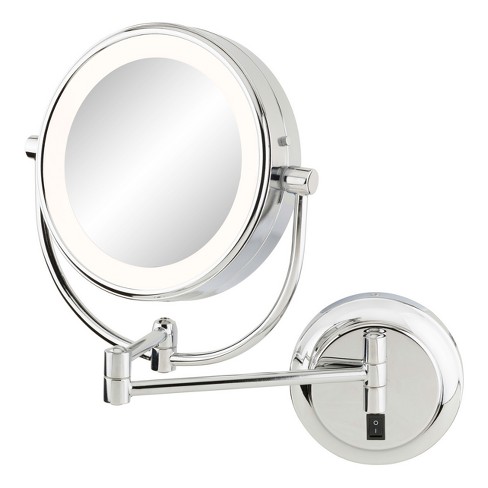 Aptations 5 X1 Neomodern Led Lighted Freestanding Double Sided Vanity Mirror Chrome Target