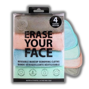 Danielle Creations Reusable Makeup Removing Cloths (PASTEL) Erase Your Face makeup removing| Reusable, machine washable (4 Cloths) - 1 of 2
