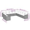 vidaXL Garden Sofa Set Grey PE Rattan Large Adjustable Feet - 3 of 4
