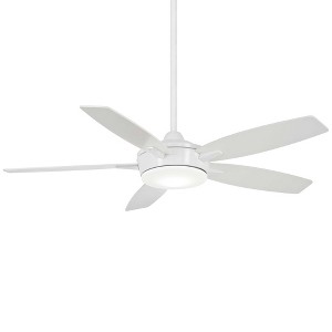 52" Minka Aire Modern Indoor Ceiling Fan with LED Light Remote Control White Etched Opal Glass for Living Room Kitchen Bedroom - 1 of 4
