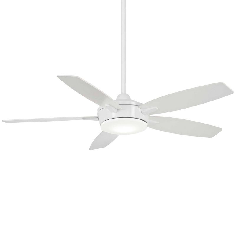 52" Minka Aire Modern Indoor Ceiling Fan with LED Light Remote Control White Etched Opal Glass for Living Room Kitchen Bedroom, 1 of 7