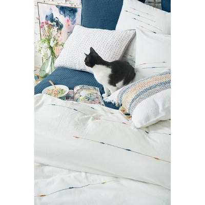 Ashley Multicolor Woven Stripe Cotton Throw Pillow