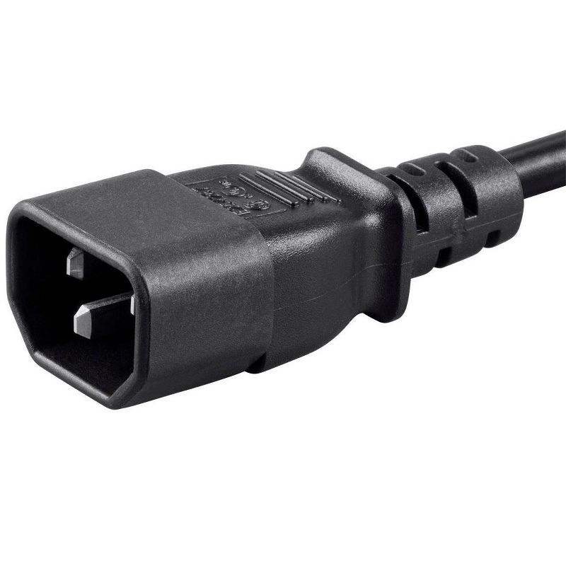 Monoprice Power Cord - 6 Feet - Black | IEC 60320 C14 to IEC 60320 C5, 18AWG, 10A, 3-Prong, 4 of 7