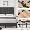 homfan Bed Frame Upholstered Platform with Headboard and Strong Wooden Slats,Non-Slip and Noise-Free,No Box Spring Needed, Easy Assembly, Gray - 4 of 4