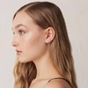 14K Gold Plated Cubic Zirconia Cuff Earrings Huggie Stud - 4 of 4