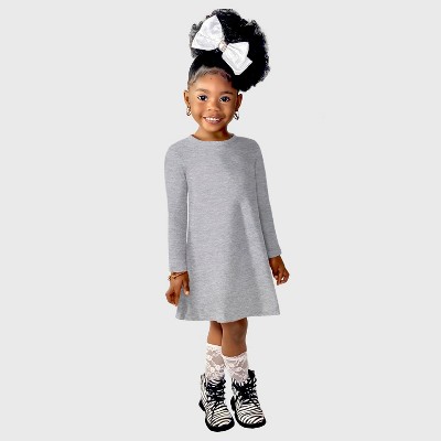 City Threads Long Sleeve Soft 100% Cotton Baby Rib Long Sleeve Dress - USA-Made for Girls/Baby/Toddler