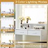 Angel Sar Makeup Vanity Desk with Mirror and Lights, Small Vanity Black Vanity Table - 4 of 4