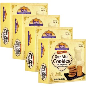 Gur Atta Cookies - 14oz (400g) Pack of 4- Rani Brand Authentic Indian Products - 1 of 4