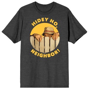 Home Improvement Hidey Ho, Neighbor! Women's Charcoal Heather Short Sleeve Tee Shirt - 1 of 3