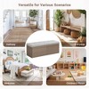 Vynxaria 49" Storage Bench with Adjustable Shelves, Padded Seat Cushion, Double Doors for Entryway, Hallway, Bedroom, Light Grey. - 4 of 4