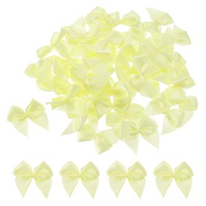 Unique Bargains Fabric Craft DIY Gift Packaging Accessories Satin Mini Ribbon Bows 150 Pcs - 1 of 4