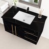 35.4" Wall-Mounted Bathroom Vanity with Faux Marble Top, Undermount Ceramic Sink, Floating Cabinet (Faucet Not Included) - 3 of 4