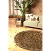Luxe Arlington Faux Sheepskin Circular Rug | 6' - 3 of 4