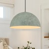 LLHZSY Industrial Modern Indian Gray Dome Pendant Light Kitchen Island - White - W15.75" - 2 of 4