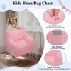 Hommpa Kids Cat Ears Soft Corduroy Fabric Bean Bag Chair with Memory Foam, Cozy Toddler Lounge Seat - 2 of 4