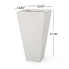 Kumasinova 13" Tapered Outdoor Planter,Modern Lightweight Cast Stone Pot for Patio,Garden,Balcony Decor - 2 of 4