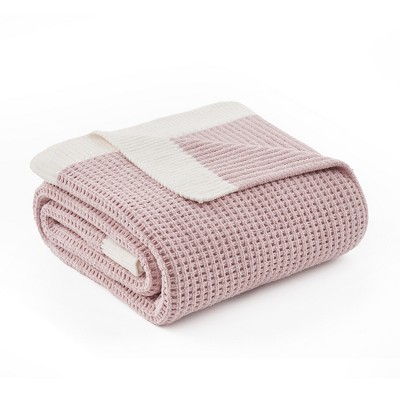 Amelie Home Reversible Chenille Knit Throw Blanket – Soft, Lightweight & Cozy