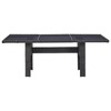 vidaXL Dining Table Black PE rattan, glass, powder-coated steel Large - 2 of 2