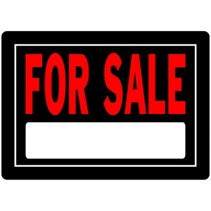 Hillman English Black For Sale Sign 10 in. H X 14 in. W - Case of 6 - 1 of 1