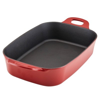  Commercial Enameled Cast Iron 13-Inch Roasting/Lasagna Pan,  Red : Home & Kitchen