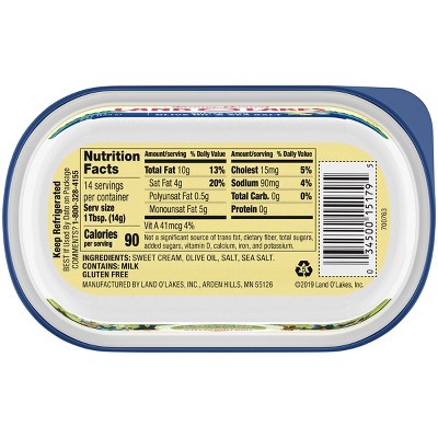 Land O Lakes Butter with Olive Oil &#38; Sea Salt - 7oz