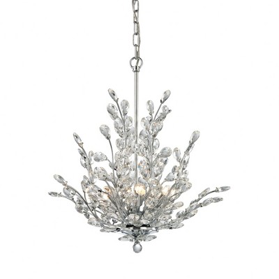 Elk Home Crystique 6 - Light Chandelier in  Polished Chrome