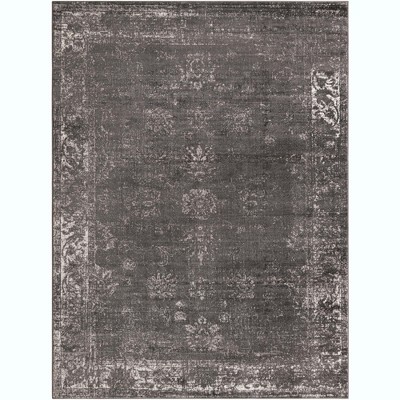 Casino Sofia Dark Gray 9' x 12' Rectangular Synthetic Area Rug