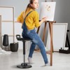 VEVOR Active Chair with Handle, Height-Adjustable (24.6-34.4") Wobble Chair Made of Elastic Fabric & 45 mm Foam, 8° Tilt Angle, Age 12-18, Black - 2 of 4