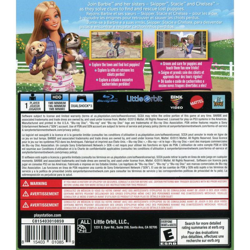 Barbie and Her Sisters: Puppy Rescue - PlayStation 3, 2 of 7