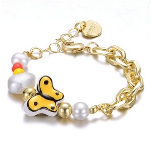 Guili Vibrant 14K Gold Plated Kids Bracelet with Multi-Color Beads and Freshwater Pearls – A Fun and Stylish Accessory for Little Ones - 1 of 3