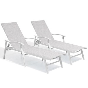 Crestlive Products Outdoor Recliner All Weather Aluminum Adjustable Chaise Lounge Chair with Arms - 1 of 4